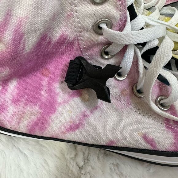 Converse Chuck Taylor High Top Sneakers Shoes Rainbow Tie Dye Size 8.5 - Picture 12 of 12